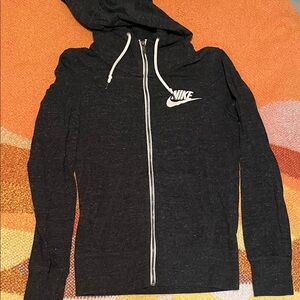 Nike Black Hoodie with White Logo Tag